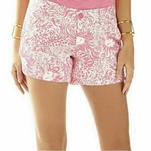 Lilly Pulitzer pink and white lion Callahan shorts - 2